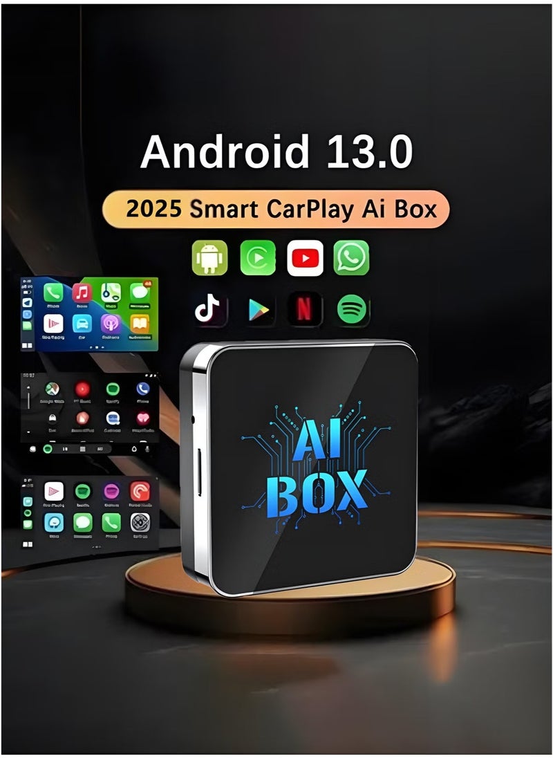 ديقيساند محول مربع CarPlay AI اللاسلكي و Android Auto Wireless Box ، CarPlay AI Box-Support YouTube / TF Card / U Disk للسيارات CarPlay السلكية Plug & Play  - Image 1