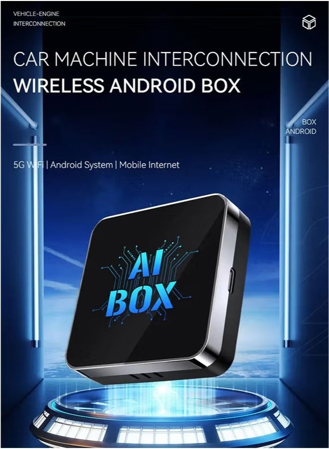 Wireless CarPlay AI box Adaptor and Android Auto Wireless Adaptor - Magic Link CarPlay Ai Box-Support YouTube/TF Card/U Disk for Wired to Wireless CarPlay Dongle for Wired CarPlay Cars Plug & Play