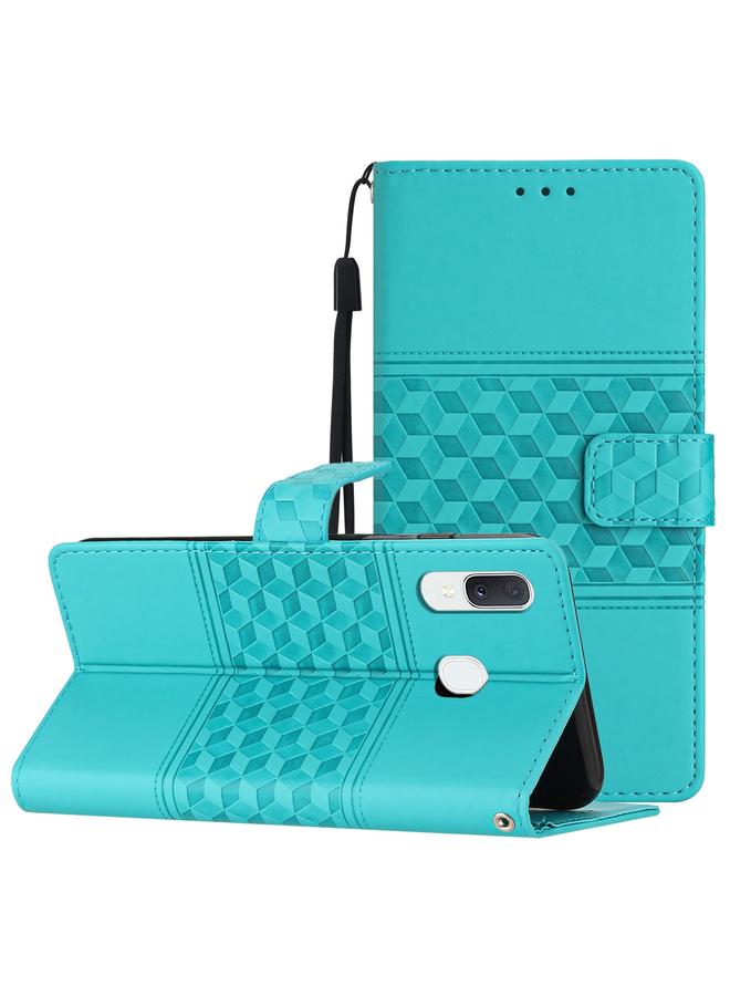 S-TOP Case For Samsung Galaxy A20e Diamond Embossed Skin Feel Leather Phone Case with Lanyard - Image 1