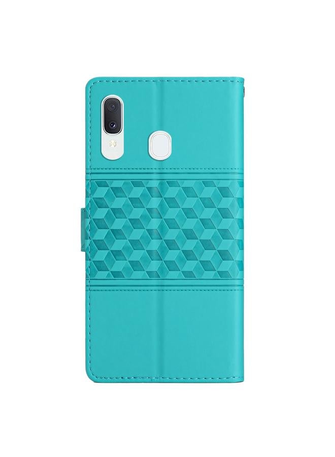 S-TOP Case For Samsung Galaxy A20e Diamond Embossed Skin Feel Leather Phone Case with Lanyard - Image 3