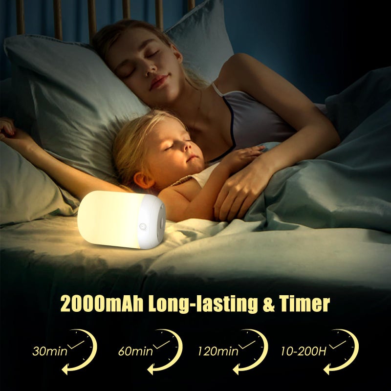 Benaep 3-in-1 Rechargeable Night Light for Kids, Dimmable Egg Night Light with Remote Control, Portable Nightlight with 17 Colors Changing & Timer Setting, Xmas Christmas, Birthday Gifts for Boys Girls - Image 4