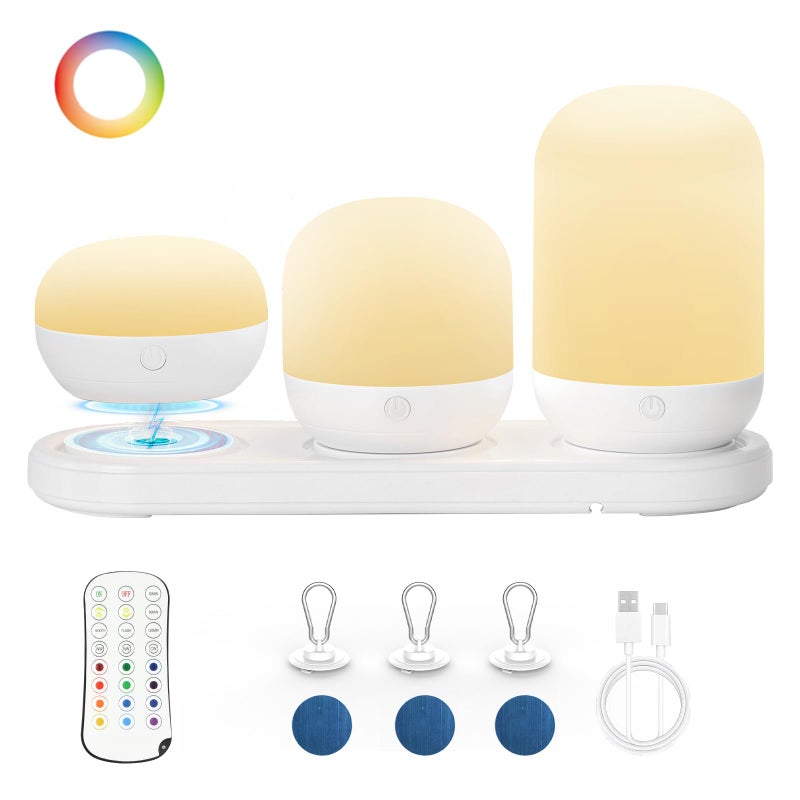 Benaep 3-in-1 Rechargeable Night Light for Kids, Dimmable Egg Night Light with Remote Control, Portable Nightlight with 17 Colors Changing & Timer Setting, Xmas Christmas, Birthday Gifts for Boys Girls - Image 1