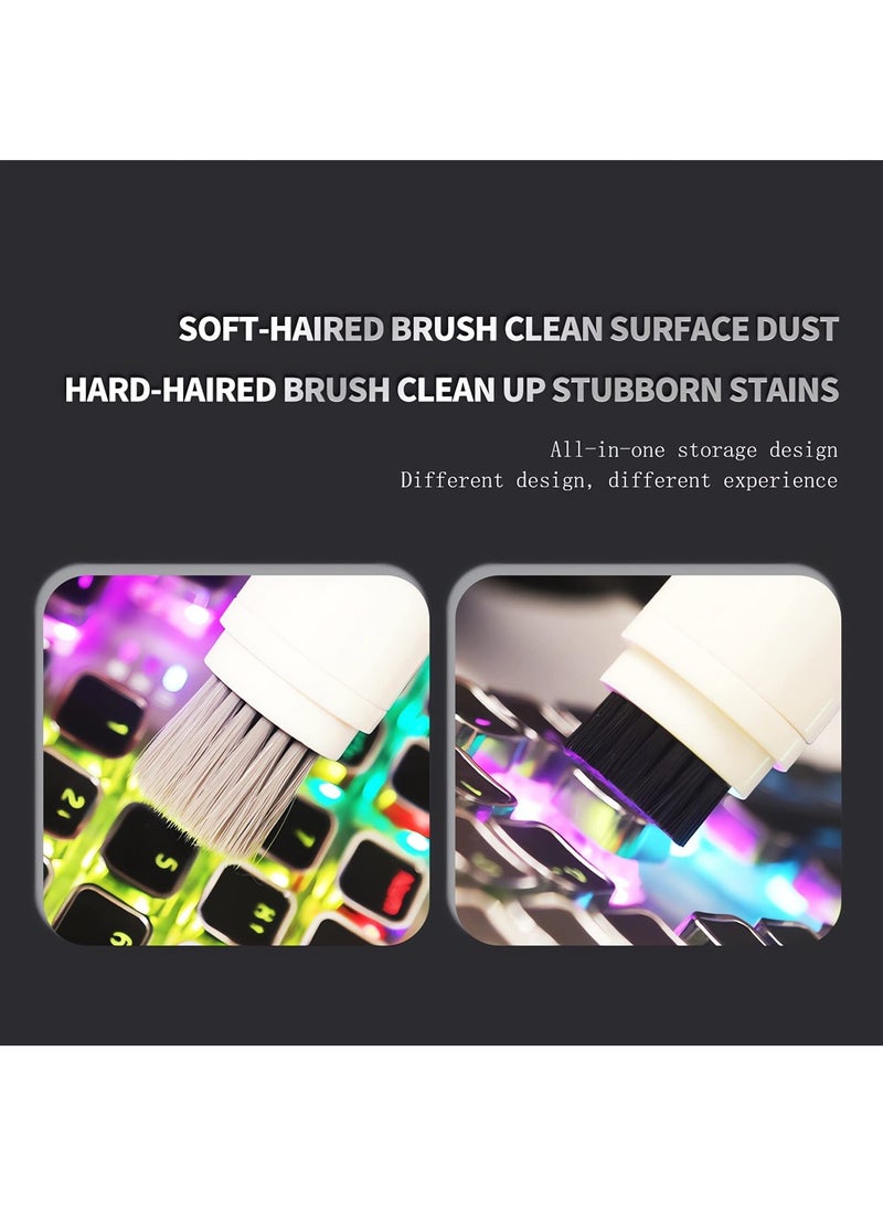 KASTWAVE - 6 in 1 Cleaner Kit for Airpods 1 2 3 Pro Headphones Earbuds and Case & Keyboard Cleaner Kit with Brush and Soft Flocking Pen, Multi-Function Cleaner Kit for Earphones Keyboard Phone Camera - Image 1