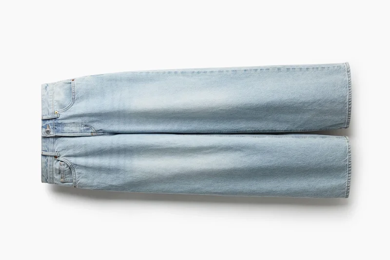 H&M Blue Dusty Light Wide Jeans for Women | Best Price UAE
