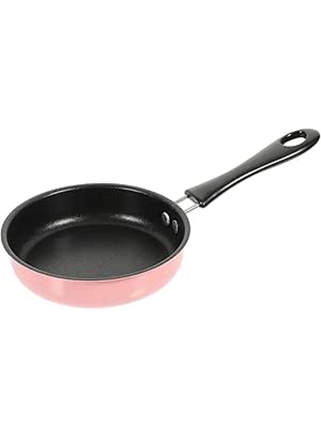 Pink Mini Nonstick Frying Pan for Egg Steak Induction Compatible Small Skillet Travel - Image 1