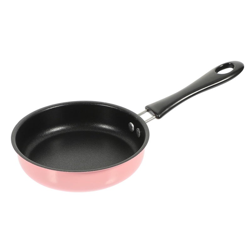 Pink Mini Nonstick Frying Pan for Egg Steak Induction Compatible Small Skillet Travel - Image 2