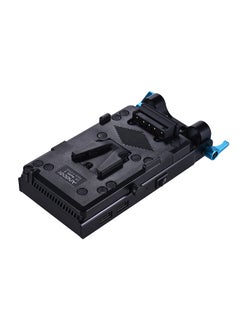 V Mount V-lock Battery Plate Adapter with 15mm Dual Hole Rod Clamp NP-FW50 Dummy Battery Adapter for BMCC BMPCC Sony A7 A7S A7R A7II A7SII A7RII A6300 A6400 A6500