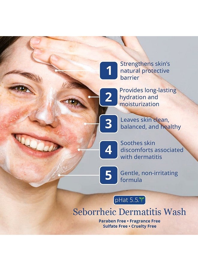 pHat 5.5 Seborrheic & Atopic Dermatitis Gentle Face Wash With Manuka Honey Natural & Organic Face Cleanser & Body Wash For Sensitive Skin Hypoallergenic Paraben Free & Sulfate Free Acne Face Wash (8 Oz) - Image 5