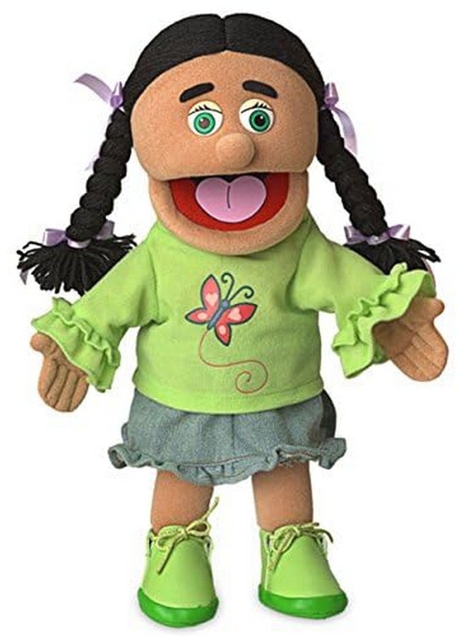 Silly Puppets دمية يد ياسمين 14"، فتاة هيسبانية - Image 2