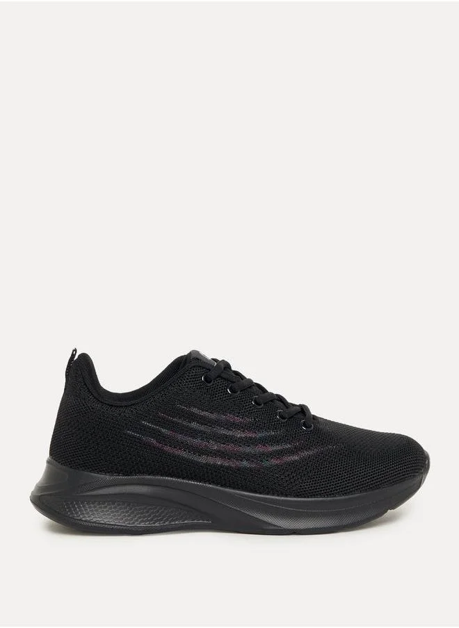 Styli Textured Lace-Up Sneakers