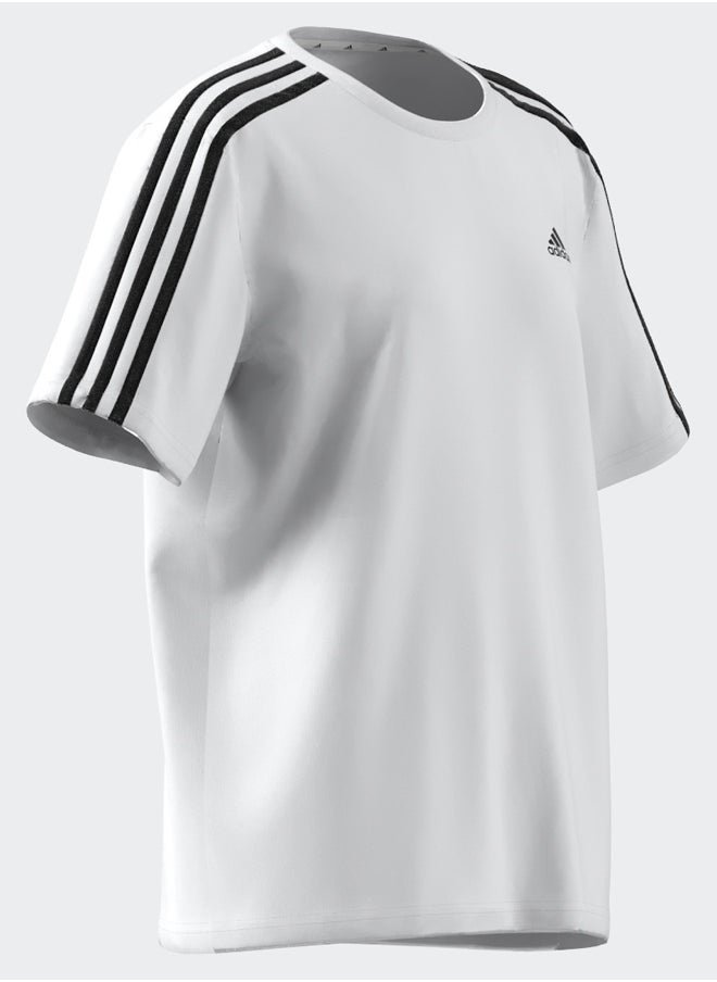 Essentials 3-Stripes Cotton Loose Fit Boyfriend T-Shirt