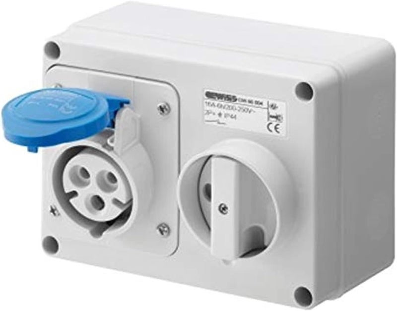 Gewiss GW66015 Horizontal Interlocked Socket Outlet