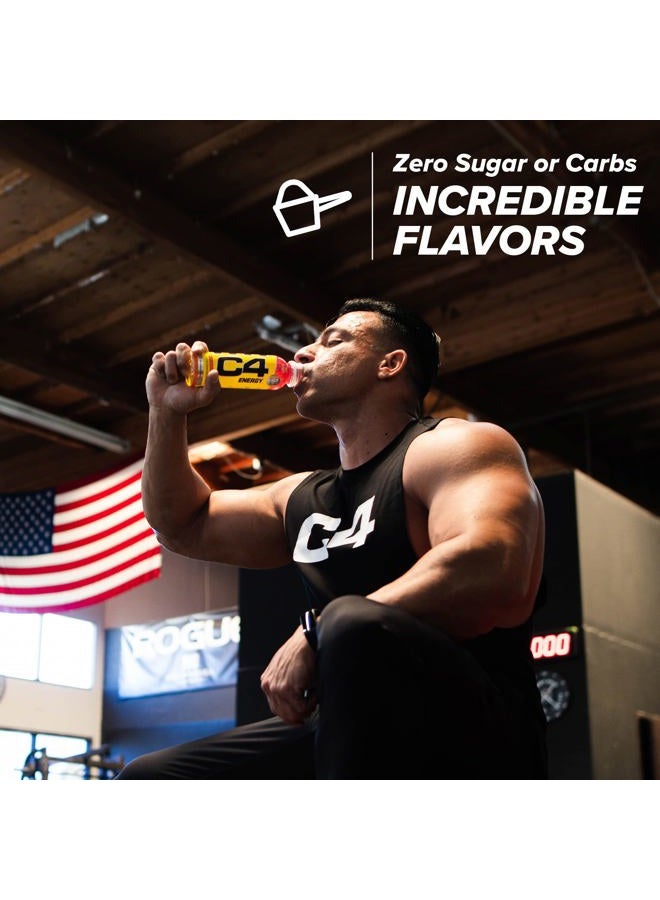 CELLUCOR C4 Energy Non-Carbonated Zero Sugar Energy Drink, Pre Workout Drink + Beta Alanine - Fruit Punch - 12 FL OZ (355 ml) - Pack of 12 - Image 4