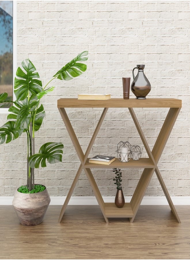 Pilati Console Table Oak Color 110x80x30cm  - Image 1