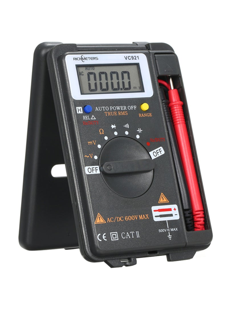 RICHMETERS - Handheld Mini  Digital Multimeter Multifunction 4000 Counts Multi Meter AC/DC Transistor Voltage Tester Ammeter Temperature Sensor Test Probe VC921 - Image 1