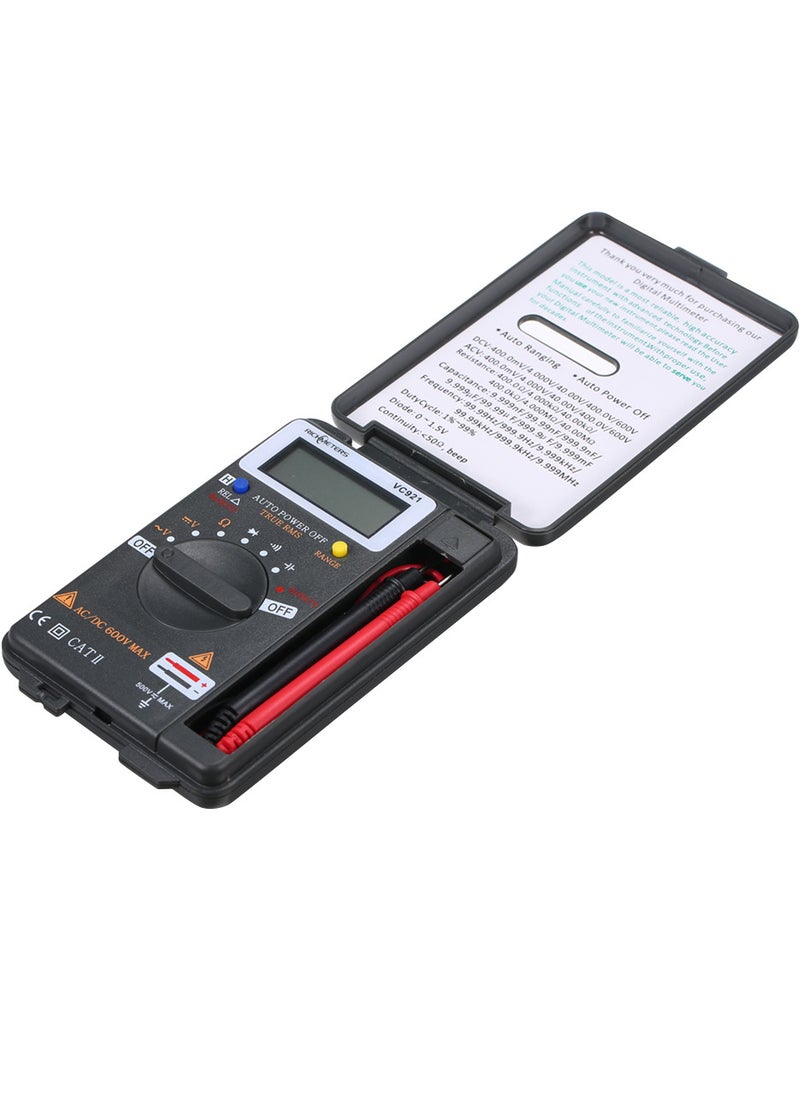 RICHMETERS - Handheld Mini  Digital Multimeter Multifunction 4000 Counts Multi Meter AC/DC Transistor Voltage Tester Ammeter Temperature Sensor Test Probe VC921 - Image 1