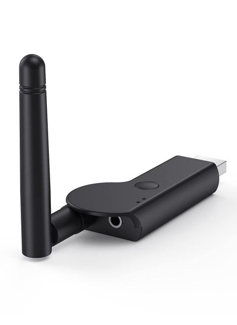 Bluetooth Adapter Transmitter Dual Link USB 5.2 Audio Adapter with 2DB External Antenna for TV Laptop Headphones