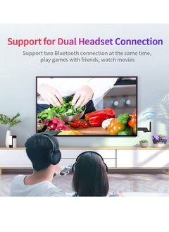 واي آند دي محول بلوتوث وجهاز إرسال ومحول صوتي مزدوج USB 5.2 مع هوائي خارجي 2 ديسيبل لسماعات أجهزة الكمبيوتر المحمول  - Image 4