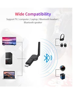 واي آند دي محول بلوتوث وجهاز إرسال ومحول صوتي مزدوج USB 5.2 مع هوائي خارجي 2 ديسيبل لسماعات أجهزة الكمبيوتر المحمول  - Image 2