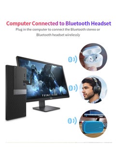 واي آند دي محول بلوتوث وجهاز إرسال ومحول صوتي مزدوج USB 5.2 مع هوائي خارجي 2 ديسيبل لسماعات أجهزة الكمبيوتر المحمول  - Image 5