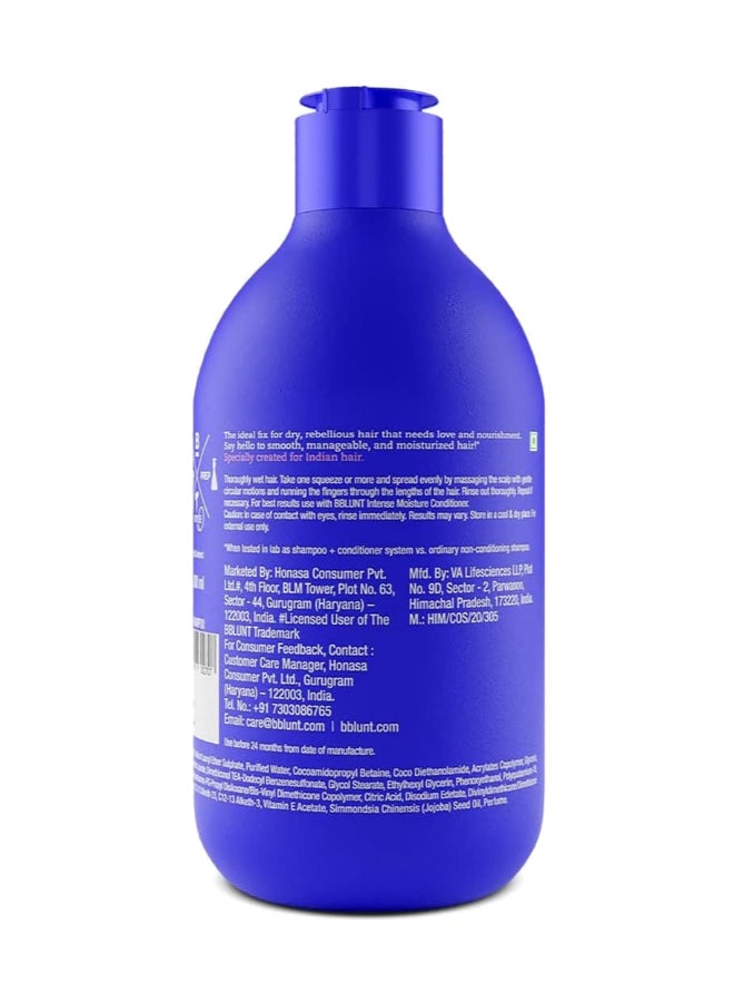 BBLUNT Intense Moisture Shampoo with Jojoba and Vitamin E for Dry & Frizzy Hair - 300 ml - Image 2