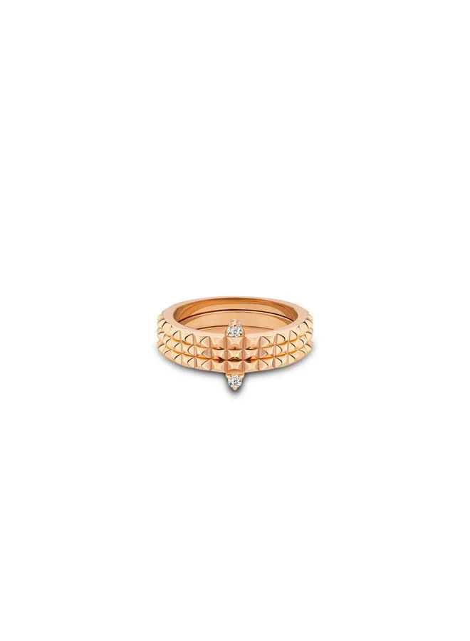 بوليس Ulua Rose Gold Ring with Crystals for Women's 52MM