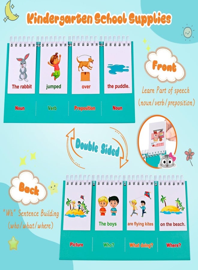 Coosilion Sentence Building for Kids-Speech Therapy Materials, Kindergarten School Supplies, Preschool 1st 2nd Grade Classroom Must Haves for Homeschool Supplies, Special Education Toys and Games for Toddlers - Image 2