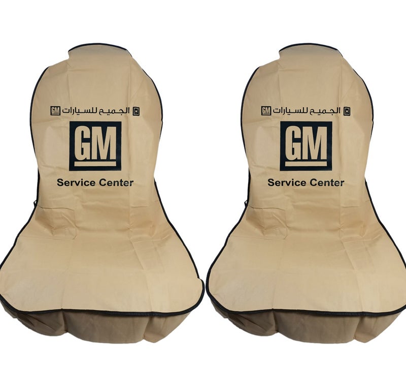 GM Universal Car Seat Protection Cover 2 Pcs Set, Disposable Front Seat Cover, Dust Protection Seat Cover, Service Center Seat Protector, Workshop Seat Cover, Automotive Interior Protection Cover, Universal Fit Car Seat Guard for Cars SUVs Vans . - Image 1