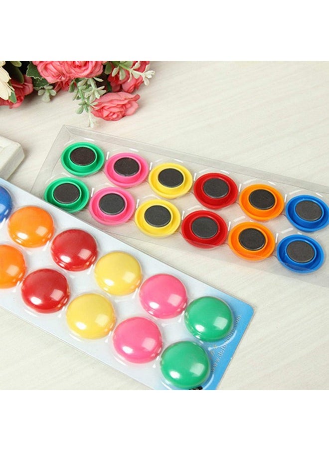 EZI Tieno 60Pcs Assorted Whiteboard Magnets Round Button Fridge Magnet Refrigerator Office Kitchen Decorative 6 Colors  - Image 2