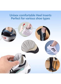Bukela Heel Grips Liner Cushions Insole, 12 Pieces Shoes Insert Pads for Loose Too Big Shoes Prevent Rubbing Blisters Slip Filler Improve Shoe Fit and Comfort for Men Women  - Image 2