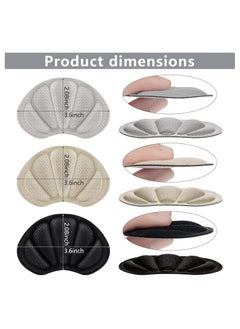 Bukela Heel Grips Liner Cushions Insole, 12 Pieces Shoes Insert Pads for Loose Too Big Shoes Prevent Rubbing Blisters Slip Filler Improve Shoe Fit and Comfort for Men Women  - Image 4