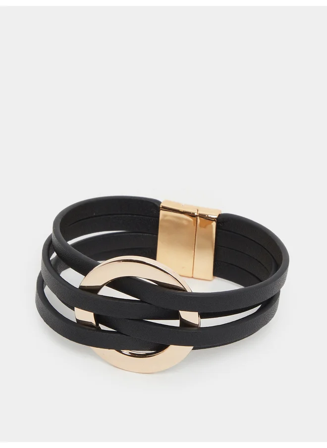 ستايلي Styli Leather Wrap Bracelet