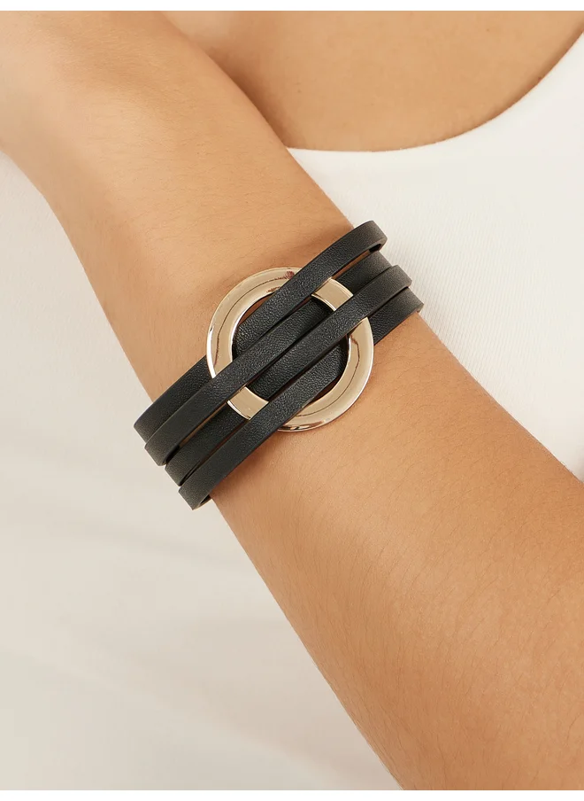 ستايلي Styli Leather Wrap Bracelet