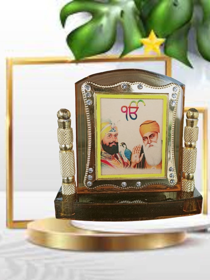 Guru Nanak Dev Ji Guru Gobind Singh Ji Sikh Gurus photo ShowpieceDecorative Showpiece