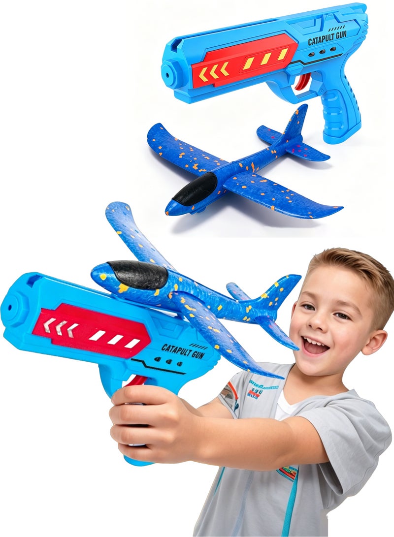 LuckSa Ejection Aircraft Gun Foam Throw Gyroplane Children's Interactive Outdoor Toys - Image 1