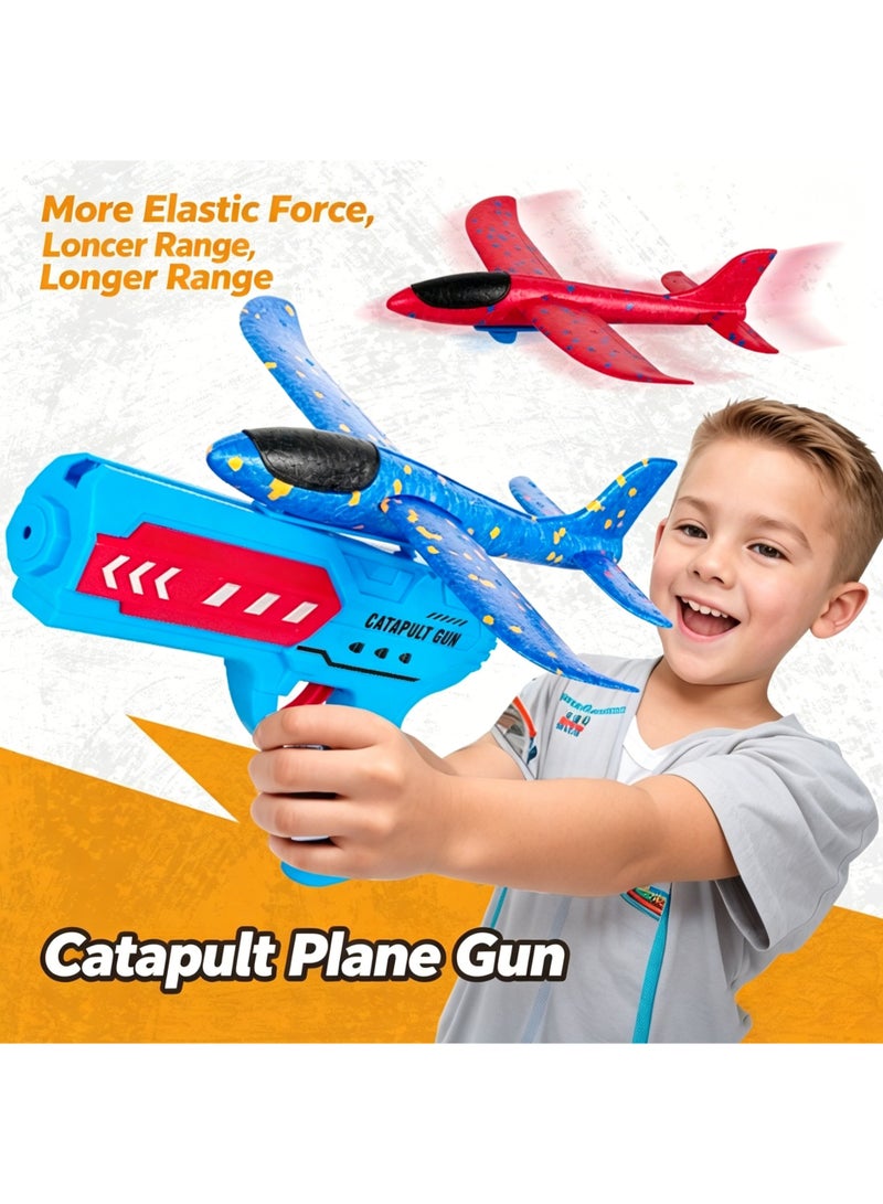 LuckSa Ejection Aircraft Gun Foam Throw Gyroplane Children's Interactive Outdoor Toys - Image 3