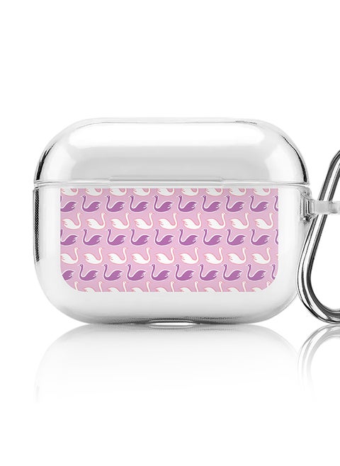 Classic Clear printed Case for Apple AirPods Pro 2nd Generation Thin Transparent Cover [Designed for Apple AirPods Pro 2nd Generation] - Swan Story