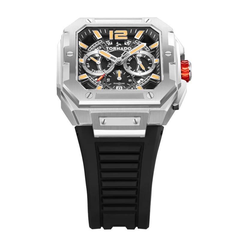 TORNADO  Men's FKM strap Multi Function Watch T26101-SFBB - 44mm mm for Men | Best Price UAE