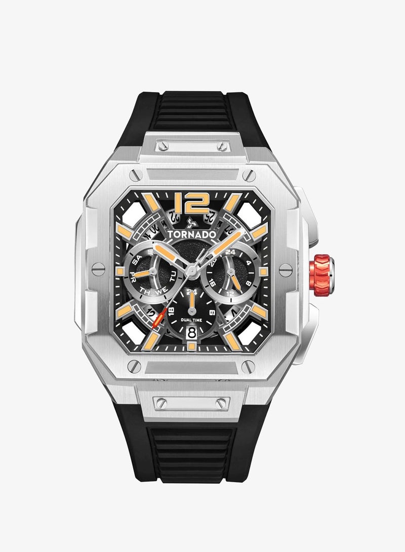 TORNADO Men's FKM strap Multi Function Watch T26101-SFBB - 44mm mm - Image 2