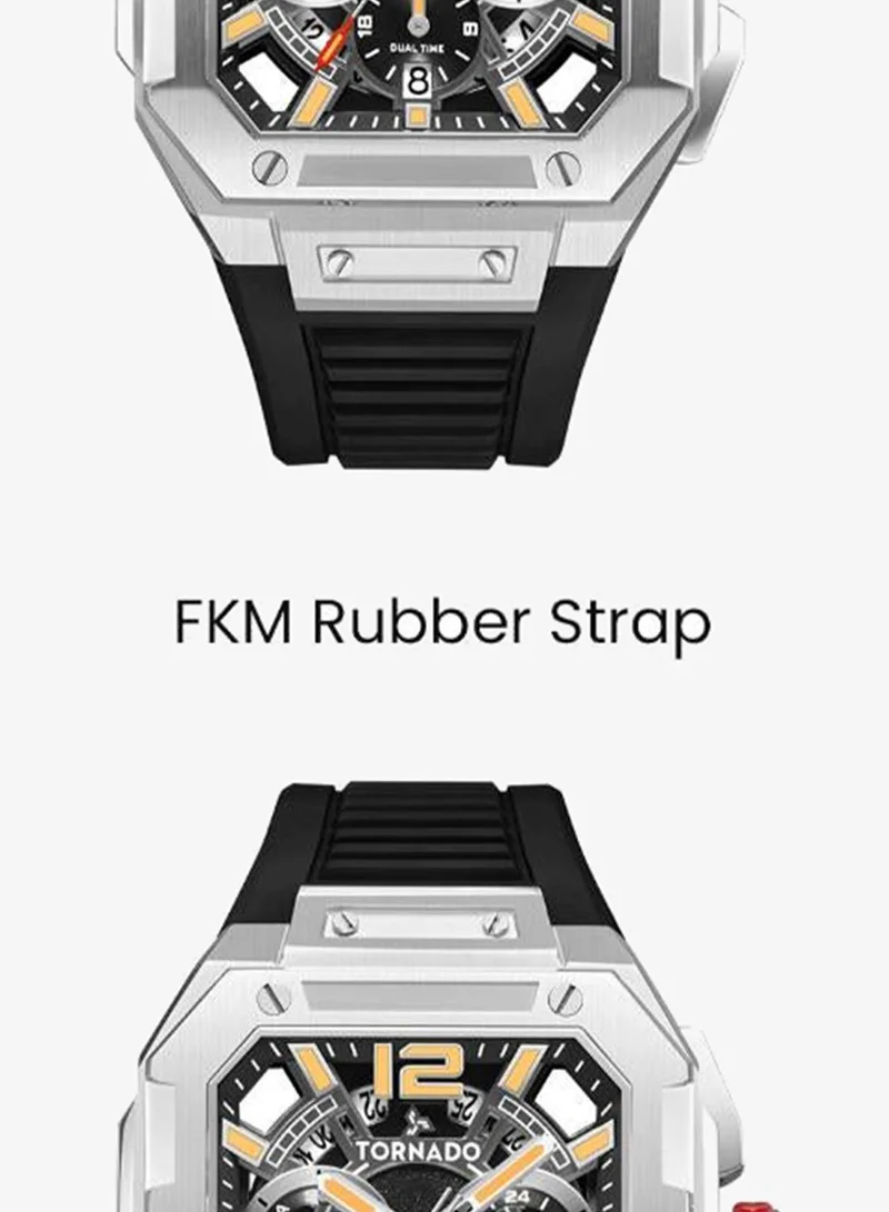 Tornado  Men's FKM strap Multi Function Watch T26101-SFBB - 44mm mm for Men | Best Price UAE