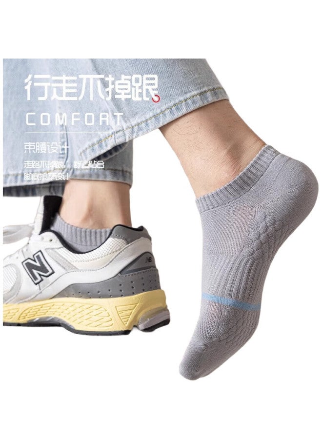 Cotton Thirteen Mianshisan Men'S Summer Short Socks, Sweat-Absorbing And Breathable, Thin Mesh Design, Low-Cut Boat Socks For Men, 10 Pairs - Image 3