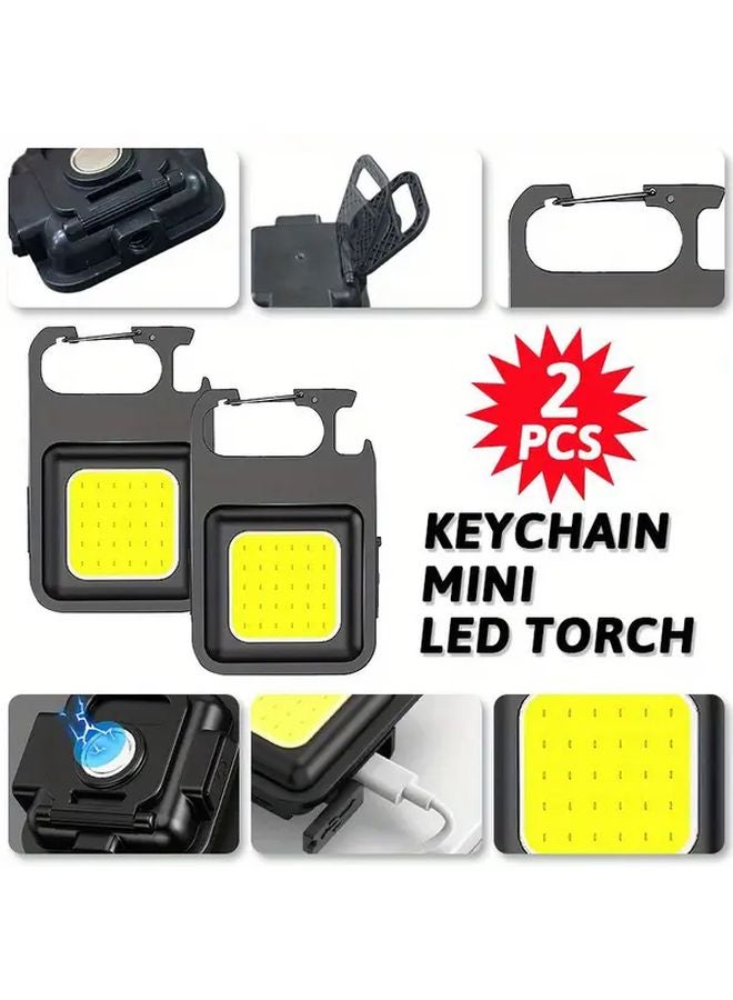 Set of 2 COB USB Rechargeable Work Lights with Adjustable Angles Magnetic for Hands Free Use - Image 3