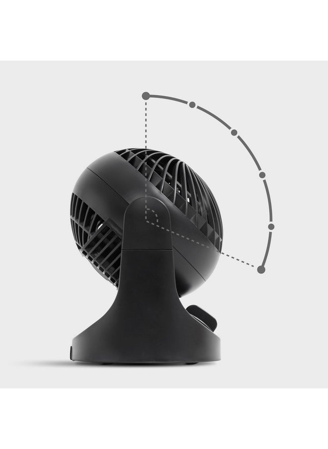 IRIS IRIS USA WOOZOO Desk Fan, Oscillating Table Air Circulator, 3 Speeds, 32ft Max Air Distance, 112° Adjustable Tilt, 27.5db Low Noise, Small Fan for Bedroom, Office, Dorm, Black  - Image 5