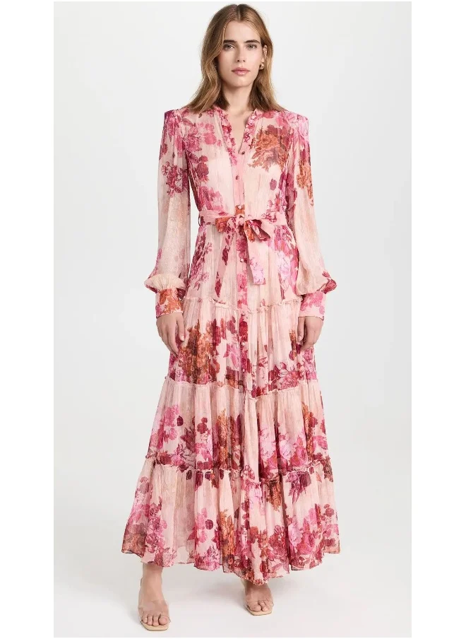 Madam Uniq New Printed Button-up Tie Dress