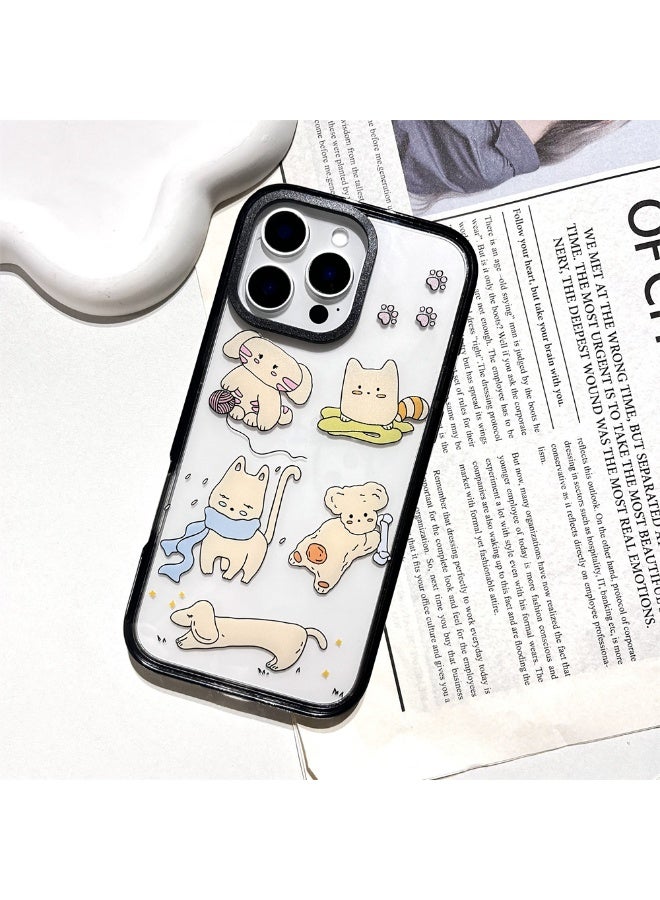 NIBEMINENT Cute Spring Kitten Protective TPU Case Cover For iPhone 14 Pro Clear - Image 1