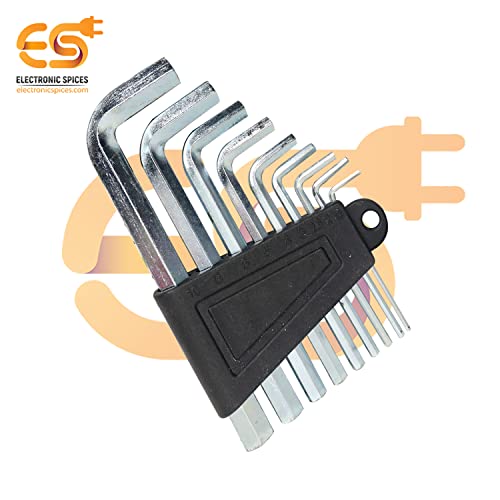 Electronicspices Electronic Spices Universal Hexagonal or Allen L Shape Socket Wrench Key Set of 9 Pieces - Image 3