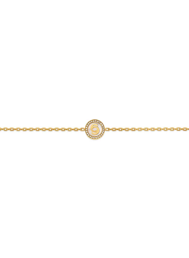 شيروتي 1881 Noemi Gold Double Round Cutout Logo Bracelet