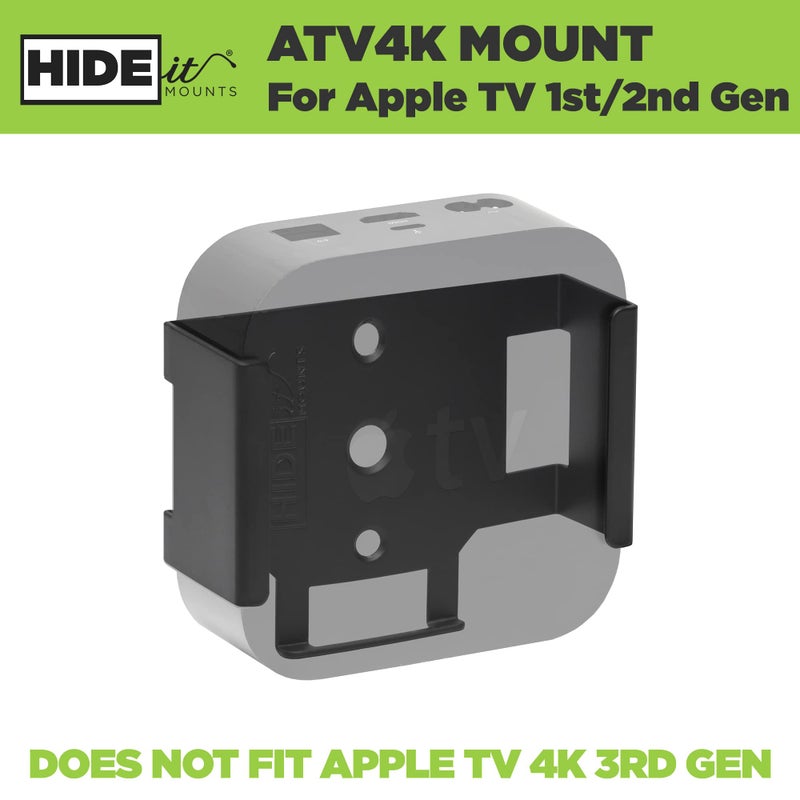 HIDEit Mounts HIDEit Mount for Apple TV 4K - Apple TV Wall Mount Compatible with 1st and 2nd Gen - Image 2