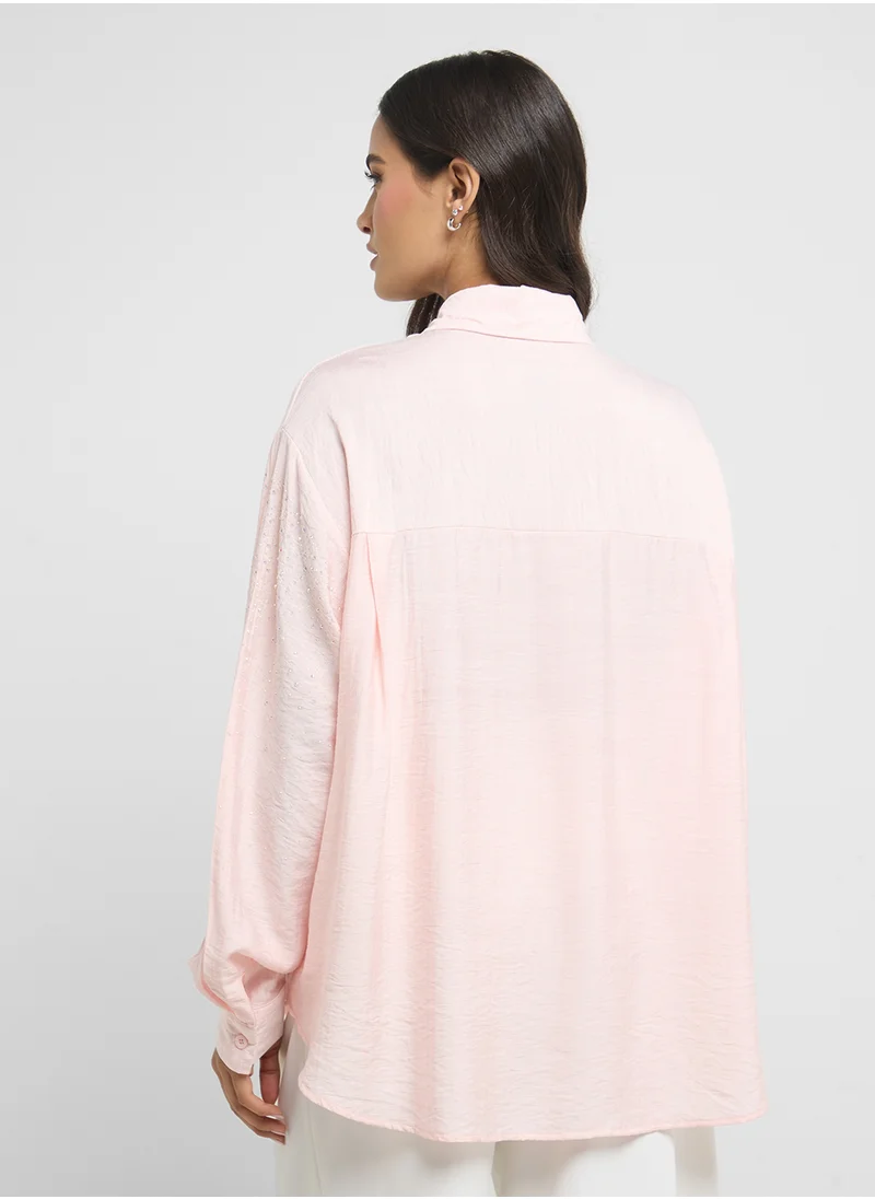 ايلا Embellished Button Down Shirt