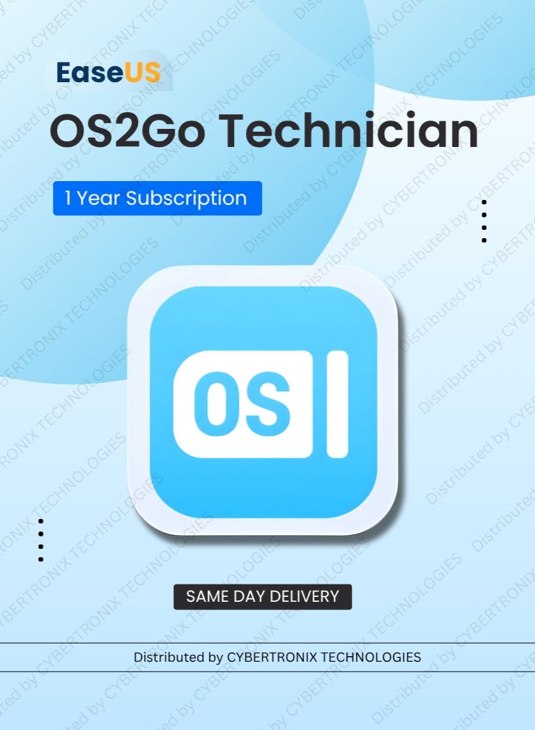 EaseUS OS2Go Technician | Unlimited Devices For 1 Year | Digital License | Same Day Delivery
